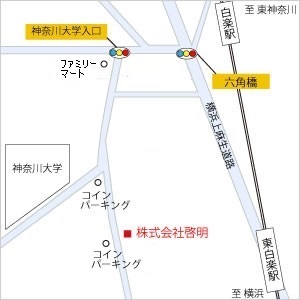 東急東横線 白楽駅からからのアクセスマップ