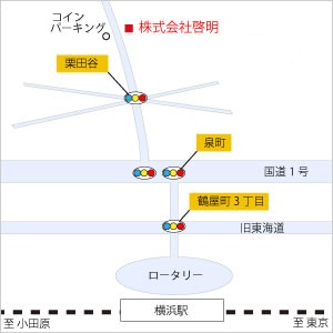 横浜駅からのアクセスマップ